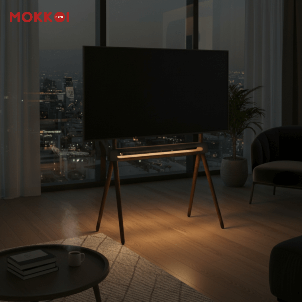 ขาตั้งทีวี MOKKOI HOME รุ่น WMB4970-RGB LIGHTIN สำหรับทีวีขนาด 49-70 นิ้ว มีไฟ RGB LIGHTIN